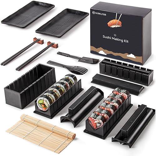 Virklyee Sushi Maker Set 17 PCS - Kit Completo per Sushi Fatto in Casa