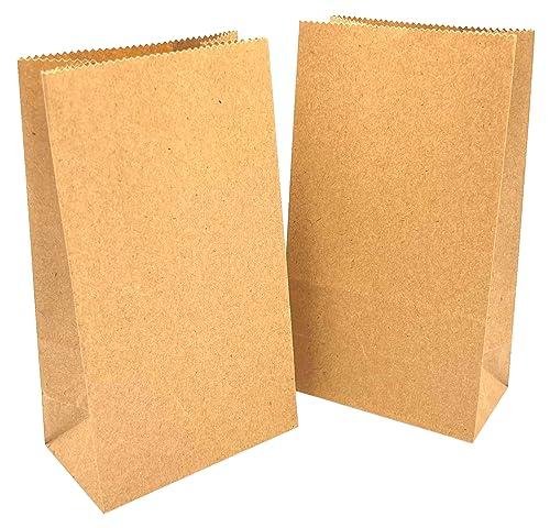 PAKNOR® 100 Sacchetti di Carta Marrone Kraft - 9x16x5 cm