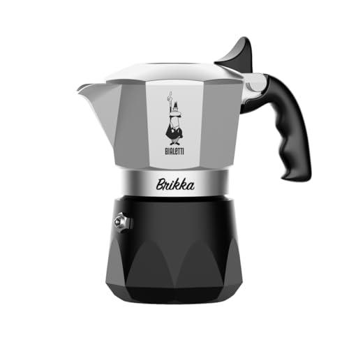 Bialetti New Brikka 2023 - Caffettiera Moka 2 Tazze per Espresso Cremoso