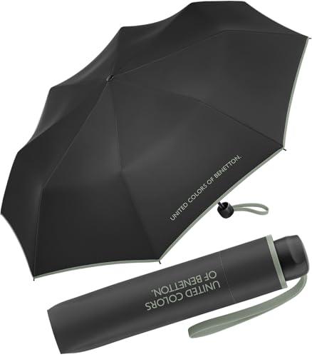 United Colors of Benetton Cuatrogotas 2018 Ombrello pieghevole, 60 Centimetri, Black-iceberg Green, 95 cm