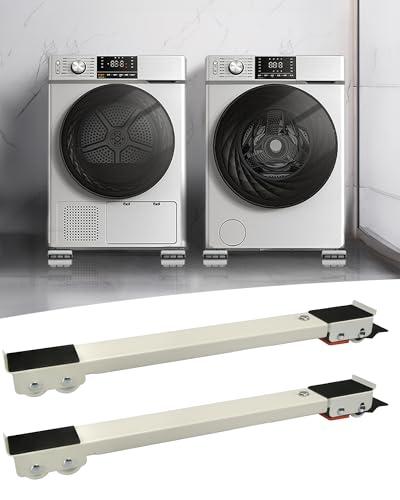 Rulli per elettrodomestici Heavy Duty Mobili Lavatrice Dolly Espandibile Regolabile Carrello Elettrodomestico Mobili Traslocatore per Lavatrici, Asciugatrici Max 1540 libbre. 28.3 pollici