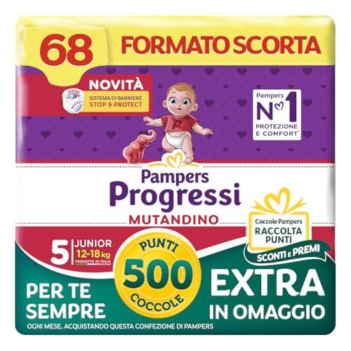 Pampers Progressi Mutandino Junior Taglia 5 (12-18 kg) - 68 Pannolini