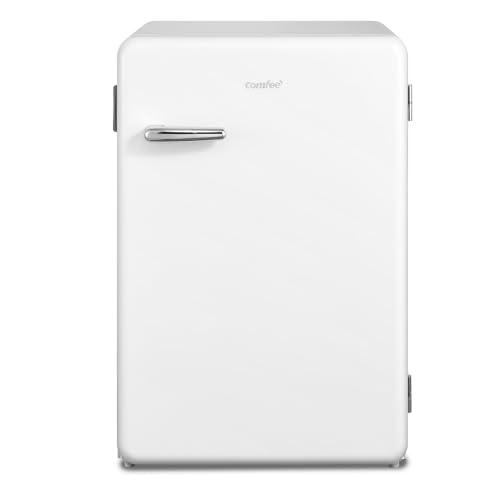 COMFEE' RCD113WH2RT(E) Frigorifero Piccolo con Freezer, 116 Litri, Design Retrò, Bianco