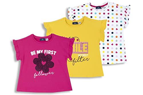 Chicco Set 3 T-Shirt Manica Corta Bambina - Cotone Designed in Italy