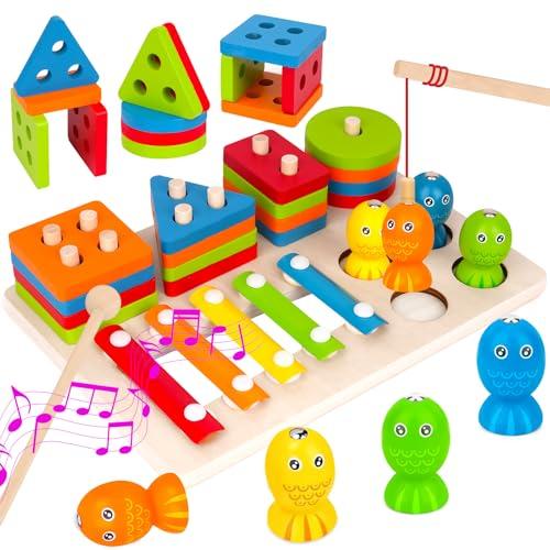 KEARLGMBH 3 in 1 Giochi Montessori 1-4 Anni: Divertimento Educativo Interattivo