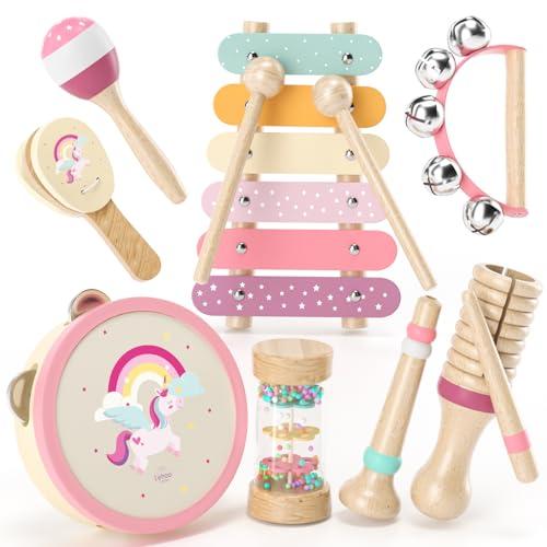 Lehoo Castle Set di Strumenti Musicali in Legno per Bambini 1+ Anno