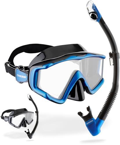 Cressi Liberty Triside & Epsilon Dry Black/Sapphire - Combo Set Maschera e Snorkel