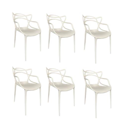 Set di 6 Sedie da Giardino Paluplus Twist Bianco