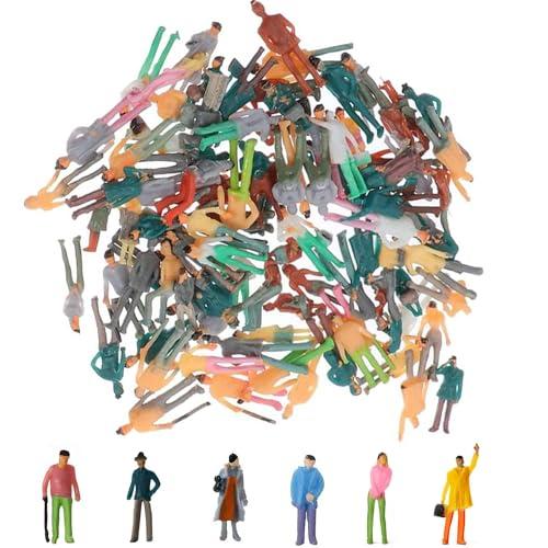 Set 100 Mini Figure per Modellismo Ferroviario Scala H0 1:75