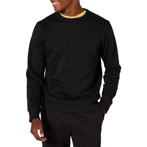 Amazon Essentials Felpa Girocollo in Pile Uomo, Nero, L