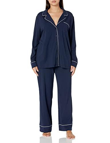 Amazon Essentials Camicia da Notte e Pantaloni in Modal di Cotone - Blu Marino