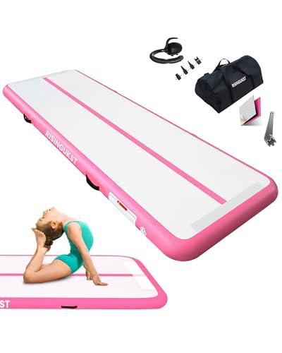 RISINGUKST Air Track Ginnastica Artistica Rosa 2m