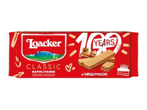 Loacker Classic Napolitaner Wafer con Nocciole Italiane, 175g