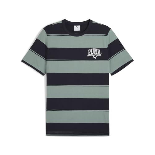 PUMA Class Stripe AOP Tee Green Moon