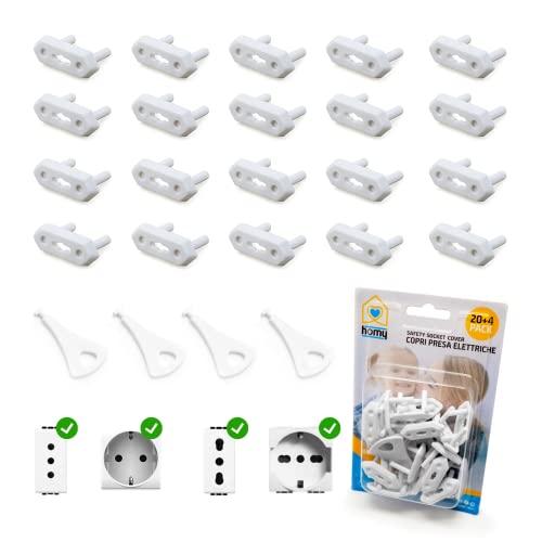 Homy Kit 20 Copriprese di Sicurezza Corrente Elettrica per Bambini