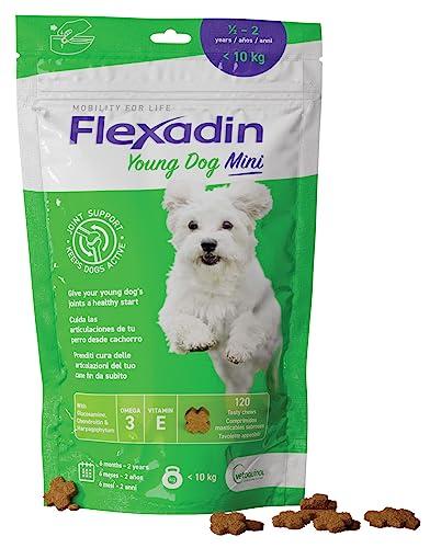 Vetoquinol Flexadin Young Dog mini - Mangime complementare Per cuccioli di Cane di piccola taglia, per il supporto del Metabolismo Articolare -, Appetibili -, 120 Tavolette - 180gr