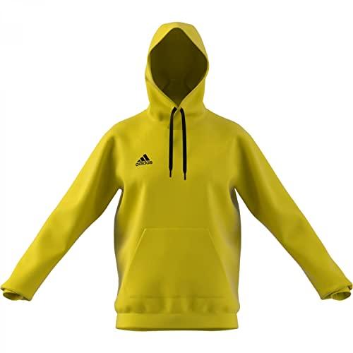 Adidas Entrada 22 Felpa con Cappuccio Uomo, Giallo Team / Nero