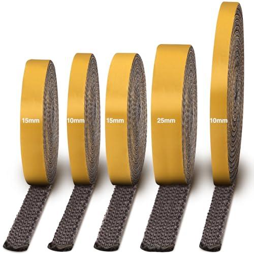 Gucass Guarnizione Stufa a Legna 2mm x 15mm x 3m, Guarnizione Adesiva in fibra di vetro resistente a 600°C, ideale come Guarnizione Stufa a Pellet per stufe, camini, porte del forno e tubi di scarico