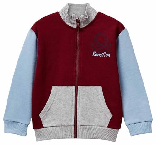 United Colors of Benetton Giacca Felpa Uomo con Zip e Logo