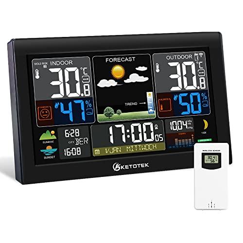 KETOTEK Stazione Meteo Wireless: Monitoraggio Completo per la Tua Casa