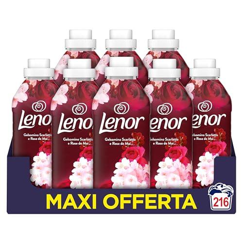Lenor Ammorbidente Concentrato Gelsomino Scarlatto e Rose De Mai - 216 Lavaggi