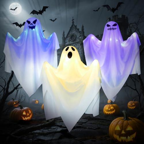 LUZOON Decorazione Halloween Fantasma LED da Esterno