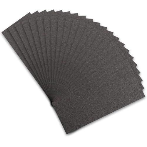 STEBRUAM Carta Abrasiva 21 Pezzi Kit, Carta Vetrata Grana 320 per Legno, Metallo, Plastica e Carrozzeria