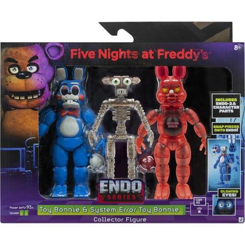 Jazwares Endo-Series Five Nights at Freddy's - Endo-1 da 15 cm con pezzi intercambiabili Toy Bonnie e System Error Toy Bonnie