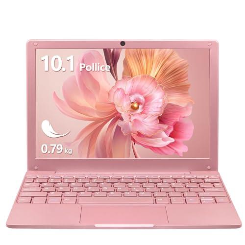 LONGEVINCE Piccolo mini laptop,10,1 pollici (0,79 kg),ultra sottile e leggero netbook 11,Celeron N4020,8 G DDR4,webcam,USB 3.0,tipo C,HDMI,perfetto per bambini e adulti (Oro rosa, 8G+256G SSD)