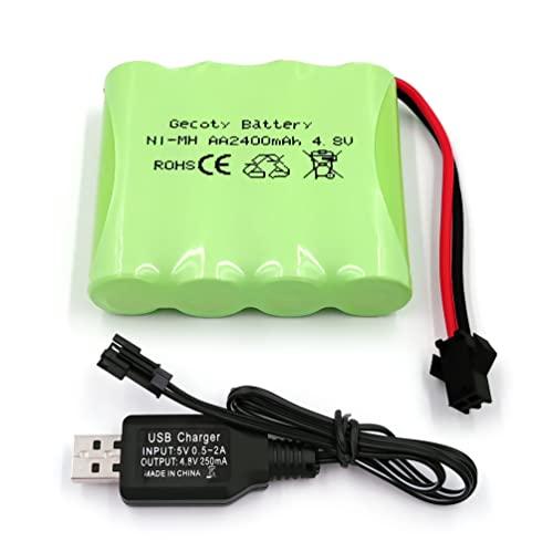 Gecoty Batteria NiMH 4.8V 2400mAh per Auto RC