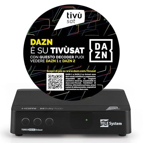Tele System Decoder Satellitare TS9018HEVC Tivùsat HD Classic