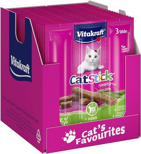 Vitakraft Cat Stick Healthy Mini Bastoncini al Pollo e Erba Gatta
