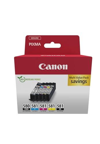 Canon PGI-580 CLI-581 Confezione da 5 Cartucce d'inchiostro originali