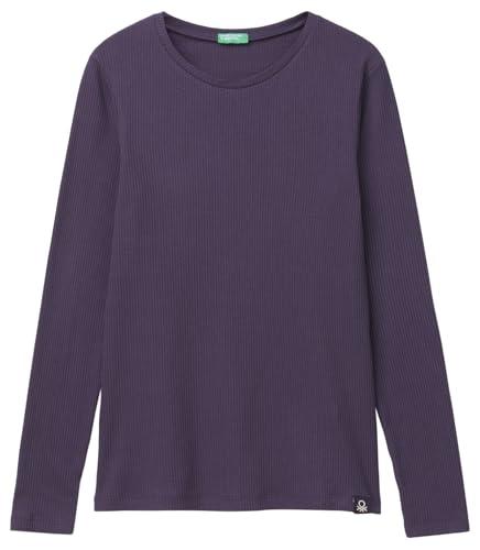 United Colors of Benetton Pigiama Donna Maglia a Costine Viola