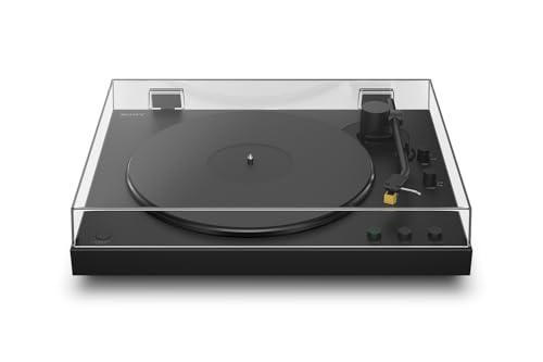 Sony PS-LX5BT giradischi premium wireless Bluetooth, riproduzione automatica, trasmissione a cinghia, testina di alta qualità,audio Hi-Res wireless, preamplificatore phono, funzionamento a 2 velocità.