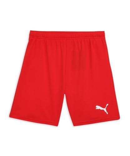 PUMA teamRISE Short Jr, Pantaloncini Unisex - Bambini e Ragazzi, Red/White