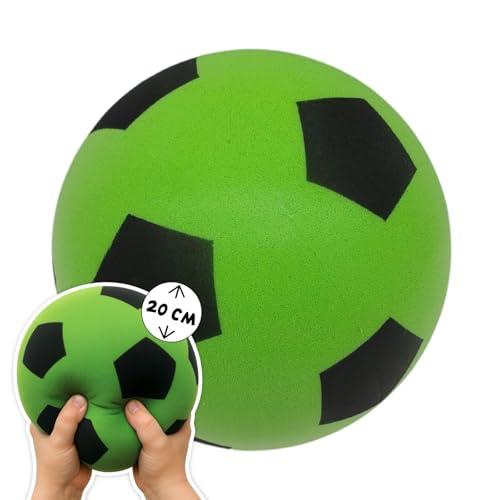 alldoro Palla in Gommapiuma Verde a Forma di Calcio, 20 cm