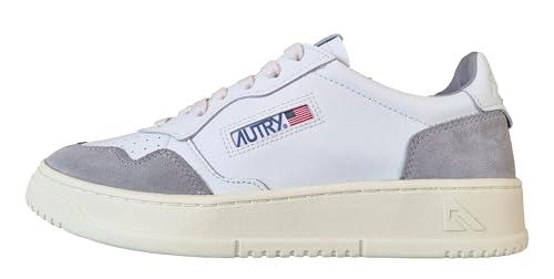 AUTRY Medalist Scarpe da Uomo in Pelle e camoscio Alum FT01 Bianco e Vapore (Sistema Taglie Calzature EU, Adulto, Numero, Media, 41)