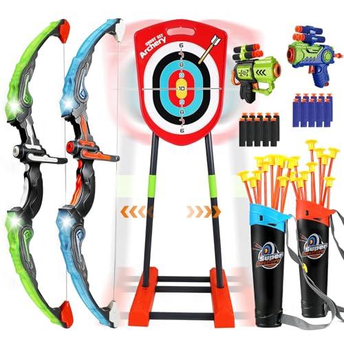Arco e Frecce per Bambini con Luci LED - Set Completo per Giovani Arcieri