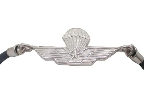 Braccialetto Paracadutisti in Argento 925 e Caucciù