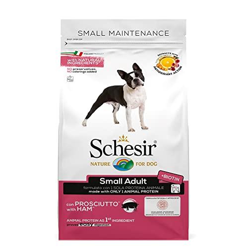 Schesir, Cibo Secco per Cani Adulti di Piccola Taglia Linea Mantenimento al Gusto Prosciutto, Crocchette - Sacco da 2 kg