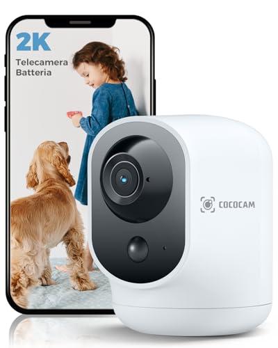 Telecamera WIFI Interno COCOCAM 2K con Batteria