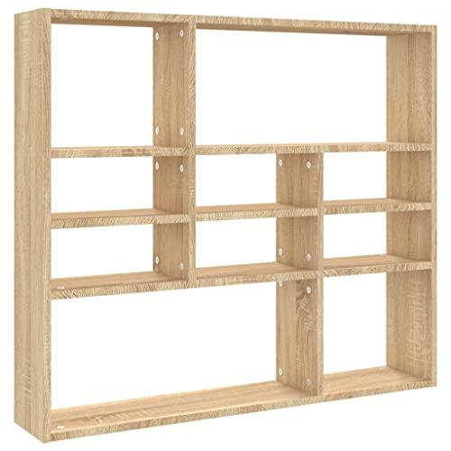 Scaffale a Parete Rovere Sonoma 90x16x78 cm in Truciolato