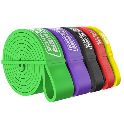 Set di 5 Bande Elastiche Fitness con Diversi Livelli di Resistenza e Borsa per il Trasporto