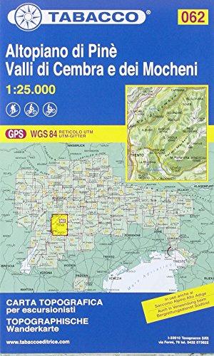 Altopiano di Pinè. Valli di Cembra e dei Mocheni. Carta topografica 1:25.000 [Lingua inglese]: 062