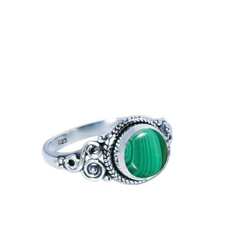Anello in Malachite Verde Gems Vibes in Argento Sterling 925