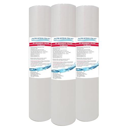 Cartuccia Filtro Acqua 10 Micron 10 Pollici SEDIMENTI - Set da 3 Pezzi