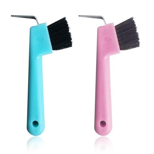 COYUN 2 pcs Raschietto per Zoccoli di Cavalli, Capre e asini, con Spazzola Estremamente Stabile e Impugnatura Ergonomica, Cavalli all'Usura Cura del Cavallo per Zoccoli di Cavalli capre e Asini