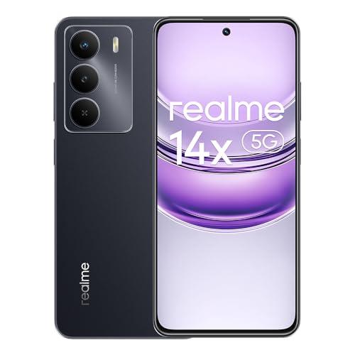 realme 14x 5G Smartphone Nero, 6GB+128GB, Display 120Hz, Fotocamera AI 50MP