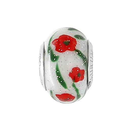 Charm Venetiaurum in Vetro di Murano e Argento 925 per Bracciale Componibile